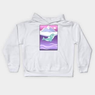 Pastel Fantasy Orca Kids Hoodie